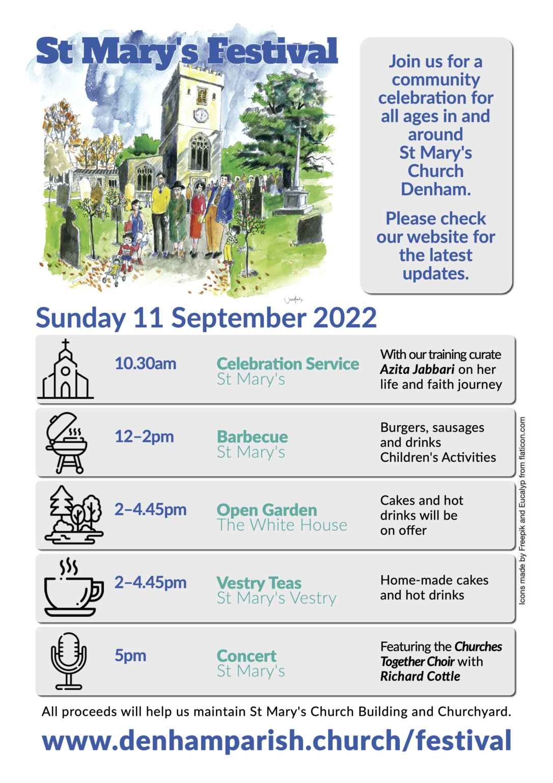 st mary's festival 2022 poster Denham Parish Church